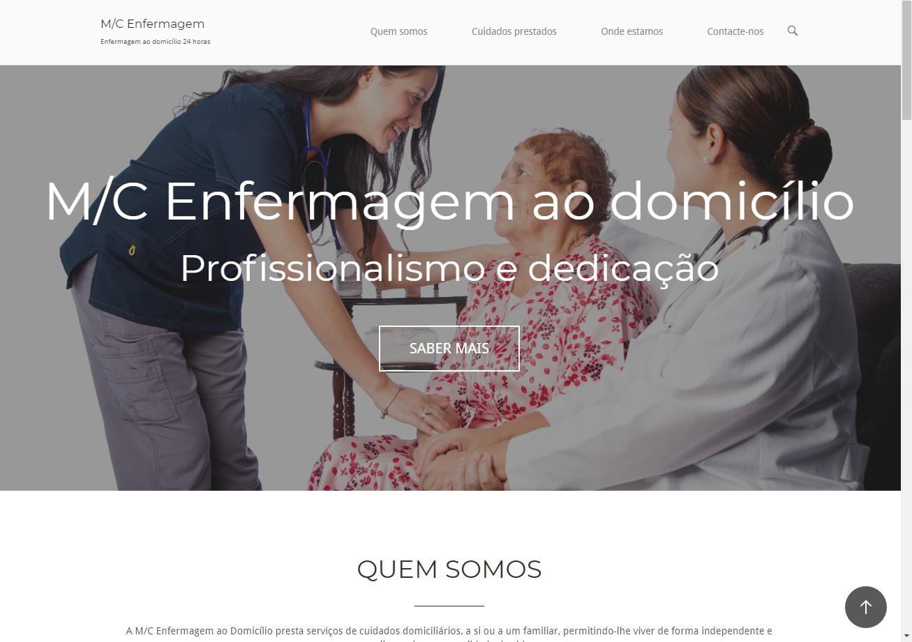 Portfolio website Enfermagem ao Domicilio