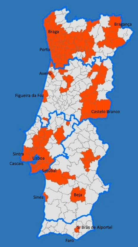 121 municipalities with restrictions in Portugal